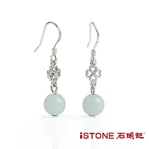石頭記 海藍寶經典圓珠耳環