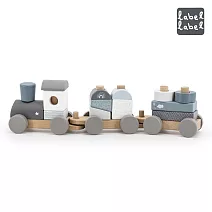 【Label Label】木質小火車- 藍色