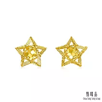 網路獨家款【點睛品】星光燦爛 黃金耳環(一對)