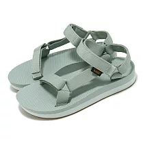 Teva 涼鞋 W Midform Universal 女鞋 熟鐵綠 速乾 厚底 再生織帶涼鞋 1090969WGH 23cm GREEN/BLUE