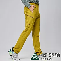 【ATUNAS 歐都納】男款SOFTSHELL抗風彈性長褲A1PA2316M- M 棕黃
