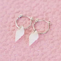 Pura Vida ELLE HOOP EARRINGS 白色貝殼圈型耳環 無 白色貝殼