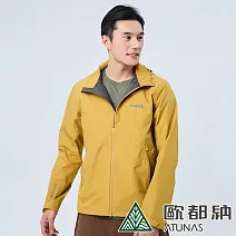 【ATUNAS 歐都納】男款GORE-TEX PACLITE PLUS防水透氣單件式外套A1GTDD02M*- L 金黃棕
