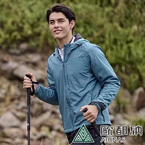 【ATUNAS 歐都納】男款石墨烯微暖輕量連帽外套A1GA2417M- M 森綠