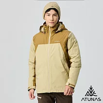 【ATUNAS 歐都納】男款樂遊戶外2L GORE-TEX防水透氣+羽絨保暖兩件式外套A1GT2501M- M 棕/卡其綠