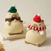 O’Pretty 歐沛媞 卡皮巴拉水豚君拍拍小夜燈附兩套圍巾帽子(11.1X9.7X12.3cm)(USB充電)