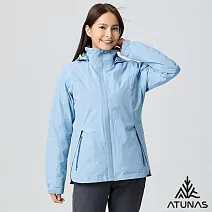 【ATUNAS 歐都納】女款防水2IN1+羽絨兩件式外套A1GA2502W*- S 霧藍