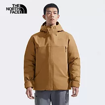The North Face M MTN RANGE DOWN JACKET - AP 男連帽羽絨外套-NF0A83UM173 3XL 棕色