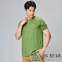 【ATUNAS 歐都納】男款POLARTEC POWER STRETCH短袖T恤A2TS2324M- M 霧綠