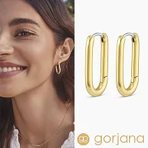 GORJANA 金色鎖扣耳環 經典中圓耳環 Zoey Hoops