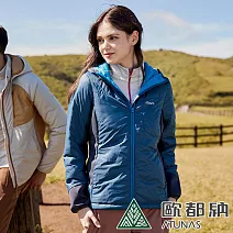 【ATUNAS 歐都納】女款石墨烯微暖輕量連帽外套A1GA2320W- S 深藍