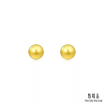 【點睛品】質感小圓珠 黃金耳環 (一對)
