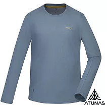 【ATUNAS 歐都納】男款POLARTEC POWER DRY吸濕排汗透氣快乾長袖T恤/大尺碼A1TSGZ01M- M 深岩灰