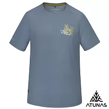【ATUNAS 歐都納】男款POLARTEC POWER DRY吸濕排汗透氣快乾短袖T恤/大尺碼A1TS2501M- M 深岩灰