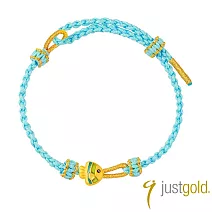 【Just Gold 鎮金店】海洋之韻-淘氣魚 黃金手繩(網路限定)