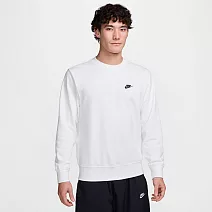 NIKE AS M NK CLUB FT CREW 男圓領套頭衫-FN3889133 L 白色