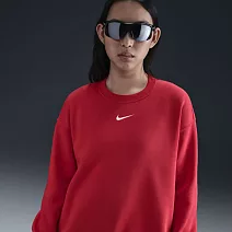 NIKE AS W NSW PHNX FLC OS LONG CRE 女圓領套頭衫-FZ4271657 2XL 紅色