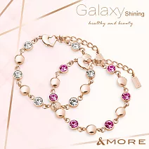 &MORE愛迪莫 Galaxy Shining 星河鍺手鍊 玫瑰金-  典雅紫