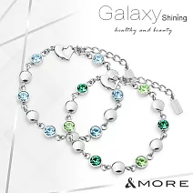 &MORE愛迪莫 Galaxy Shining 星河鍺手鍊 白鋼-  晶耀白