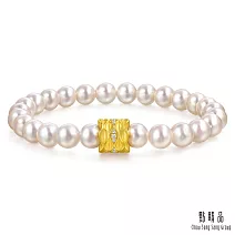 【點睛品】YuYu系列 波光璀璨 黃金珍珠鑽石手鍊