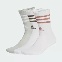 Adidas 3s C Spw Crw 3p [JG5854] 男女 中筒襪 運動 訓練 休閒 足弓支撐 3雙入 白綠