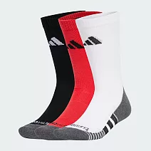 Adidas Prf C Cc Crw 3p [JC6412] 中筒襪 3雙入 運動 訓練 休閒 足弓支撐 透氣 黑紅