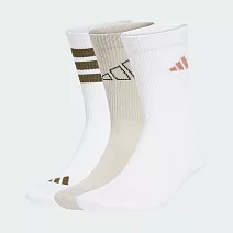 Adidas Logo Pack 3pp [JD5830] 中筒襪 運動 休閒 3雙入 白 卡其