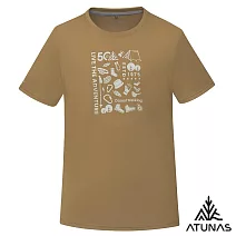 【ATUNAS 歐都納】50週年限定款 男款輕薄透氣抑菌抗臭短袖排汗T恤/圖T/大尺碼 A6TS2523M*- M 琥珀棕