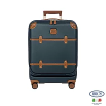 【BRIC S】新款 義大利經典款 20吋 前開登機箱 防盜拉鍊箱- 藍色