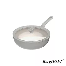 【BergHOFF貝高福】Balance陶瓷塗層不沾鍋單柄含蓋炒鍋32cm(BHBL-32W-MM) 月霧灰