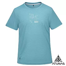 【ATUNAS 歐都納】男款循環排汗透氣短袖T恤/大尺碼A8TS2526MC*- M 湖綠