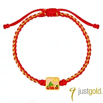 【Just Gold 鎮金店】翠嶺福緣-吉祥 黃金手繩(網路限定)