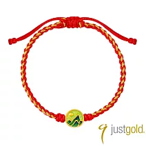 【Just Gold 鎮金店】翠嶺福緣-健康 黃金手繩(網路限定)
