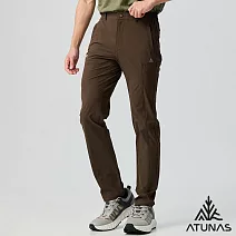 【ATUNAS 歐都納】男款蚊瘋不動彈性長褲A1PA2511M- M 鐵褐