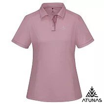 【ATUNAS 歐都納】女循環酷涼節能抑菌短袖POLO衫/大尺碼A1PS2508WC- S 胭脂紅