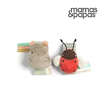 Mamas & Papas 手環搖鈴兩件組  河馬愛瓢蟲
