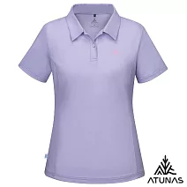 【ATUNAS 歐都納】女款排汗抗菌短袖POLO衫/大尺碼A6PS2528W*- XS 薰衣草紫
