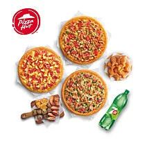 必勝客 3個九吋鬆厚小比薩小拼盤鱈魚套餐