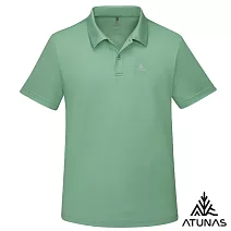 【ATUNAS 歐都納】50週年限定款 男款透氣抑菌抗臭短袖排汗POLO衫/大尺碼 A6PS2527M*- M 霧綠