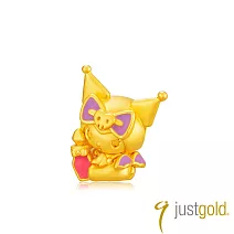 【Just Gold 鎮金店】天使與惡魔 黃金串珠 (香水Kuromi)