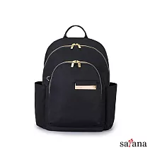 satana - Soldier 輕盈通勤後背包 - 亮黑色