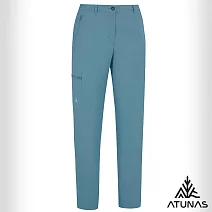 【ATUNAS 歐都納】女款蚊瘋不動彈性長褲/大尺碼A1PA2519W- S 霧藍綠