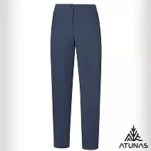 【ATUNAS 歐都納】女款蚊瘋不動彈性長褲/大尺碼A1PA2518W- S 墨藍