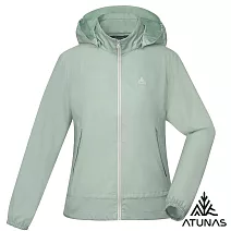 【ATUNAS 歐都納】女款蚊瘋不動涼感外套/連帽防曬輕薄外套A1GA2511W- S 鼠尾草綠