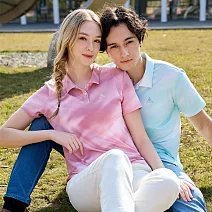 【ATUNAS 歐都納】女款ATUNAS-TEX短袖POLO衫/吸濕排汗/防曬透氣/大尺碼A2PS2534W- S 漸層玫粉