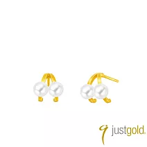 【Just Gold 鎮金店】鎏光 Infinity Luxe 黃金耳環