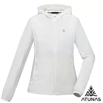 【ATUNAS 歐都納】女款防曬透氣輕薄連帽外套/大尺碼A8GA2517W*- S 白