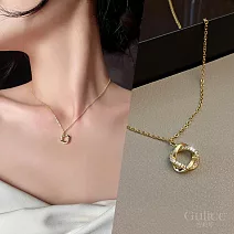 【Gulicc】項鍊 項鍊 簡約輕奢鑲鑽鎖骨鍊