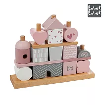 【Label Label】木質積木屋疊疊樂 粉色