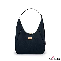 satana - New Denim彎月單肩包 -  丹寧黑